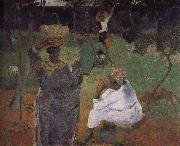 Paul Gauguin Mining mango woman oil